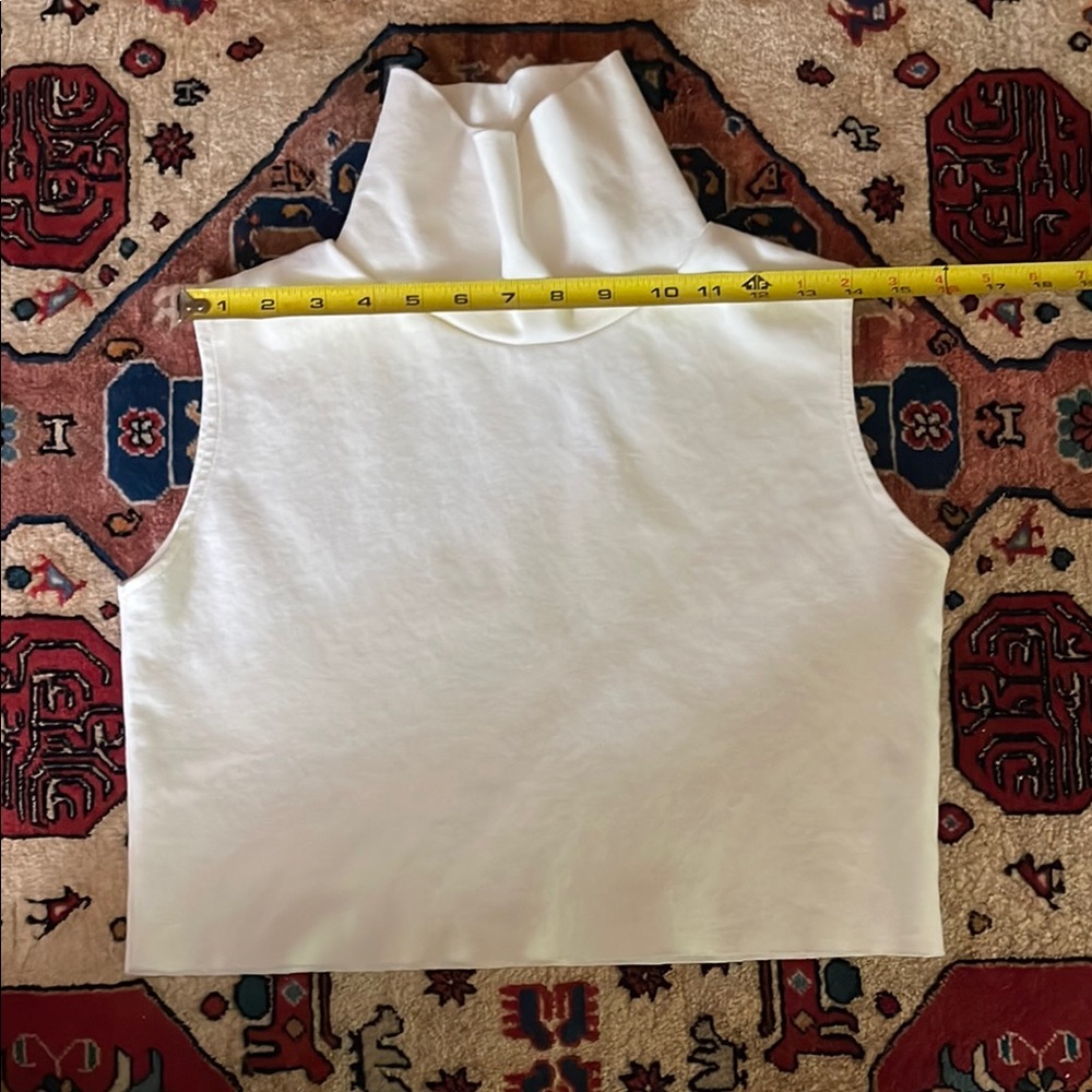 Jesse Kamm Cream Sleeveless Crop Tank Top - Picture 6 of 11